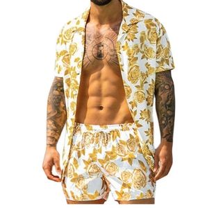 Hawaiian Two Piece Set. Yellow. Size 2XL